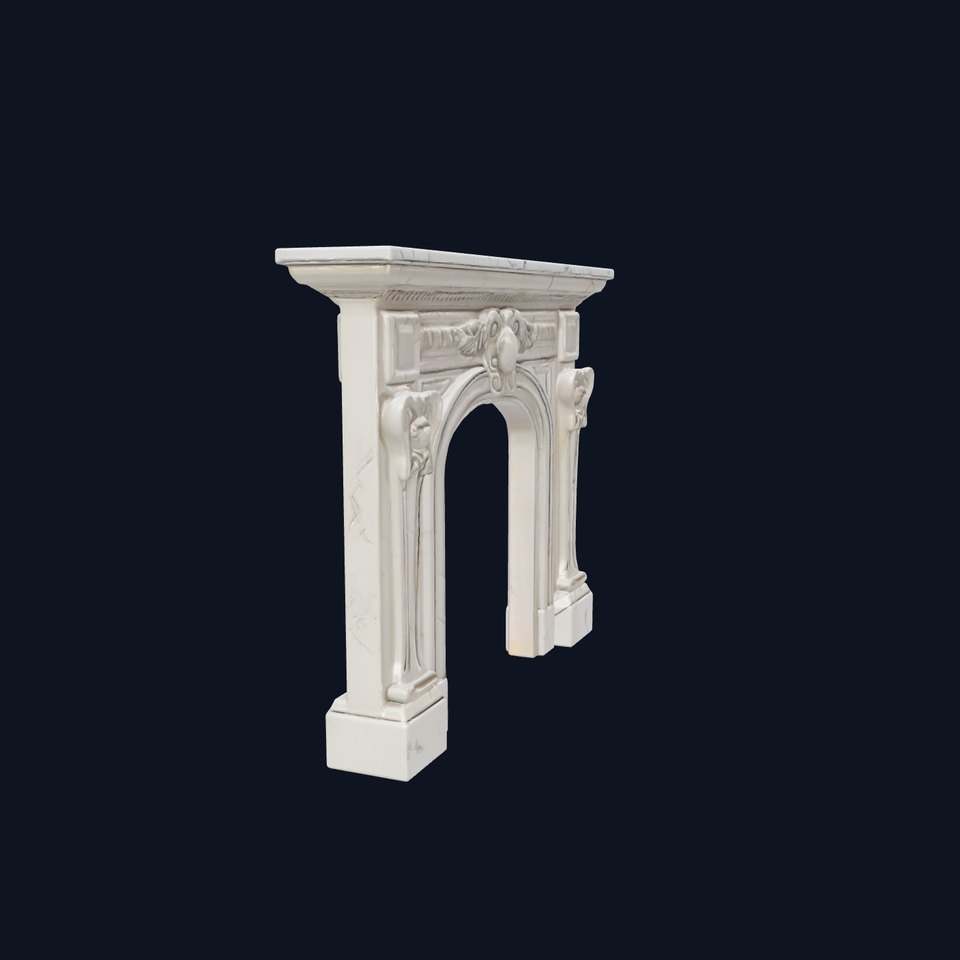 Classic Marble Fireplace Mantelpiece model pack